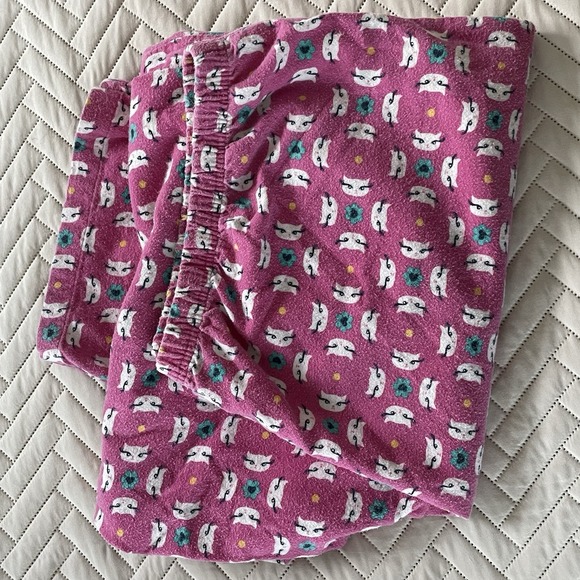 Joe Boxer Womens Cats 2 Piece Flannel Pajama Plus Sleep Set Size 3X Pink - Picture 8 of 12